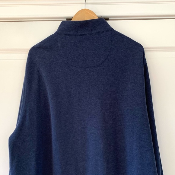 Peter Millar Jacket 1/4 Zip Pullover Crown Comfort Interlock Golf Blue Size XXL - Picture 4 of 9